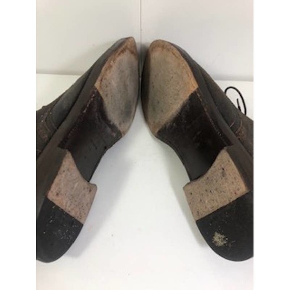 Paul Smith Leather Distressed Lace-Up Oxford Brogue Dress Shoes Brown Mens US 11